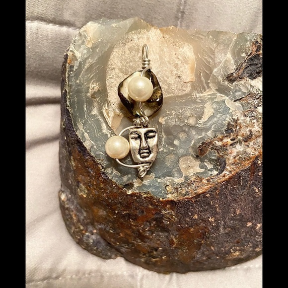 Designs by Janelle - Handmade Silver Wire Face Charm - Picture 4 of 15